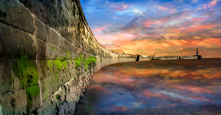 sunrise at Seaham Harbour Marina